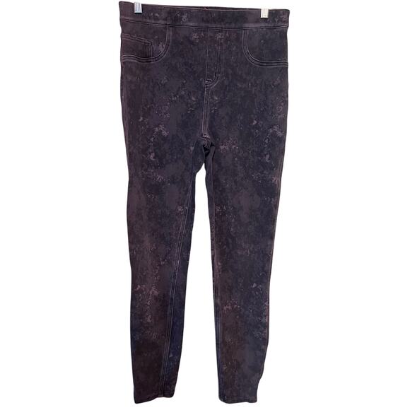 Spanx Jean-ish Jeggings Abstract Marble Gray - Size Large - Picture 1 of 7